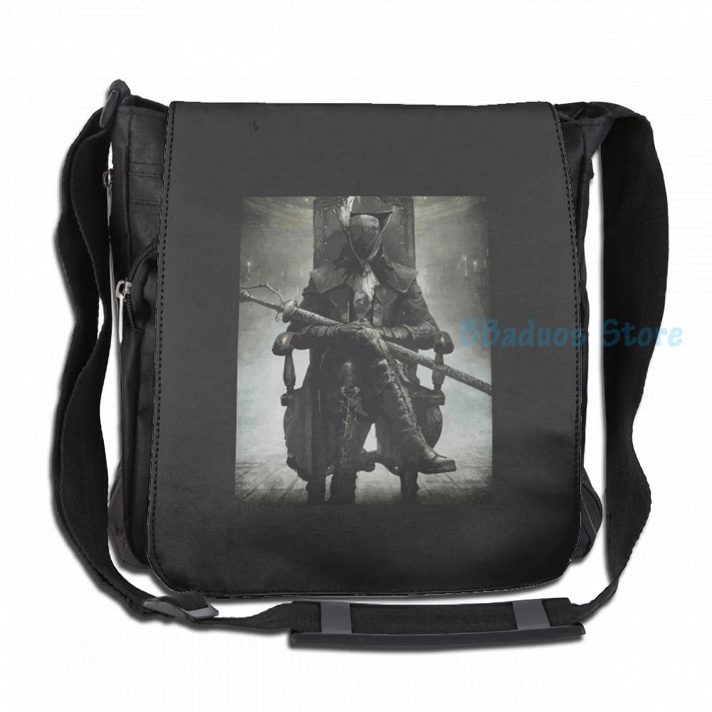 Bloodborne Graphic Backpack USB Charge School Travel Laptop Bag