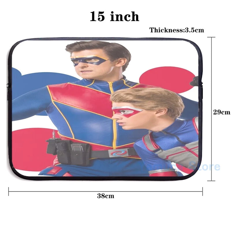 Funny Graphic Bubbles Captain Man and Kid Danger USB Charge Backpack