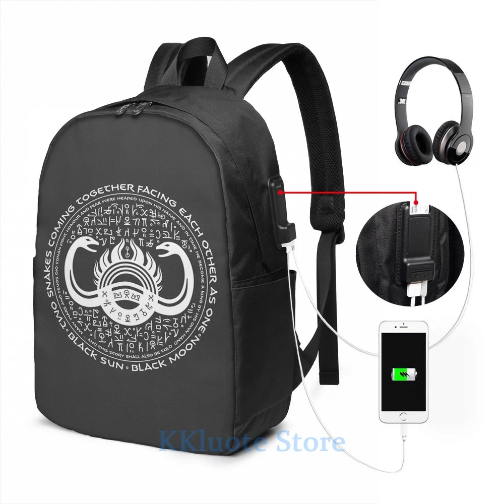 Conan the Barbarian Graphic USB Charge Backpack - Thulsa Doom