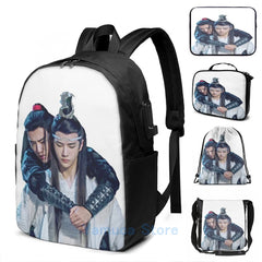 Funny Graphic print The Untamed Wu Ji USB Charge Backpack
