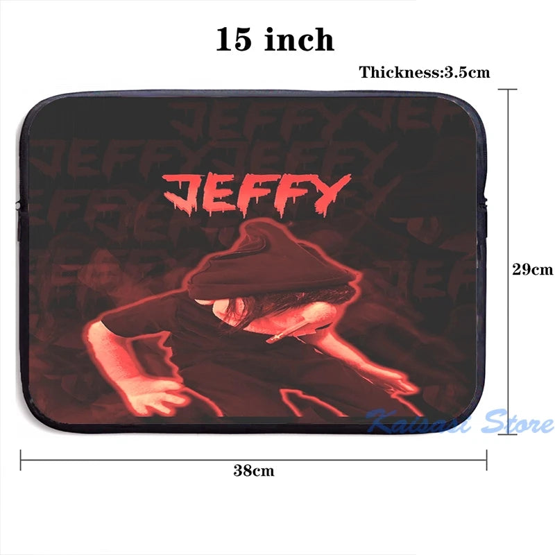 Funny Graphic Dark Jeffy USB Charge Backpack - Travel Laptop Bag