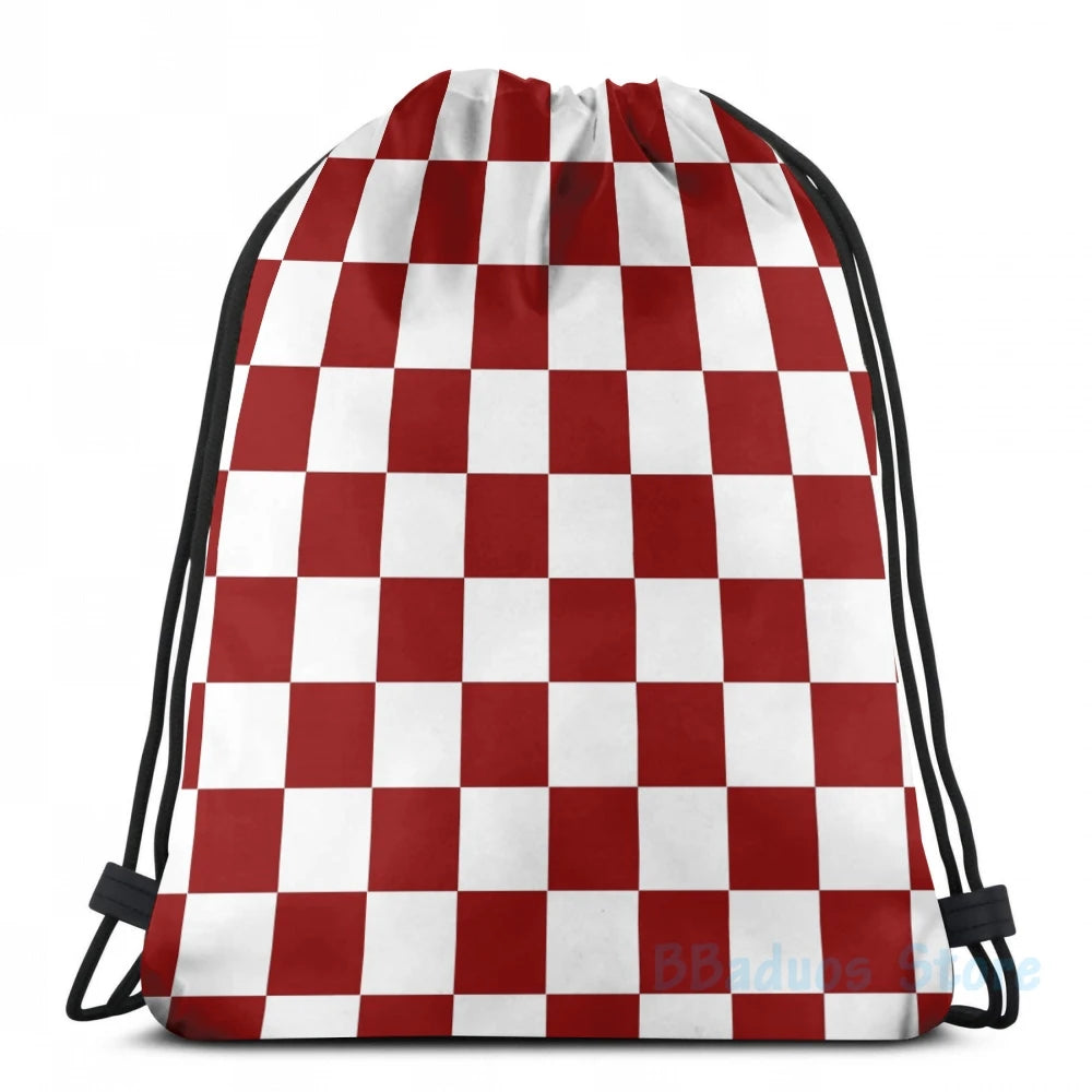Graphic Print Red USB Charge Backpack School Laptop Bag