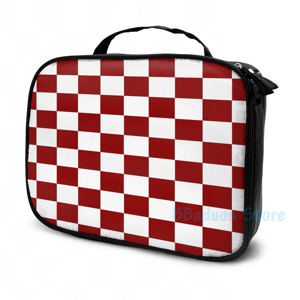 Graphic Print Red USB Charge Backpack School Laptop Bag