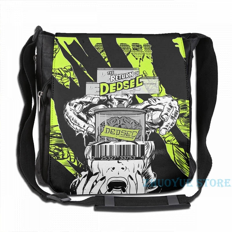 Dedsec Shirt USB Charge Backpack School Travel Laptop Bag