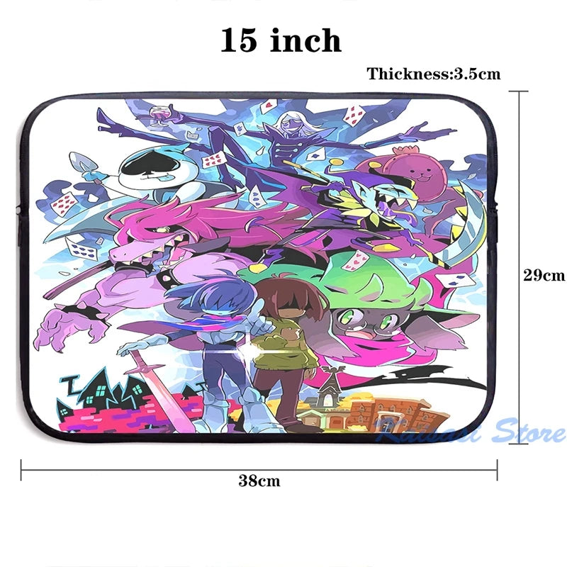Deltarune Funny Graphic USB Charge Backpack School Travel Laptop Bag