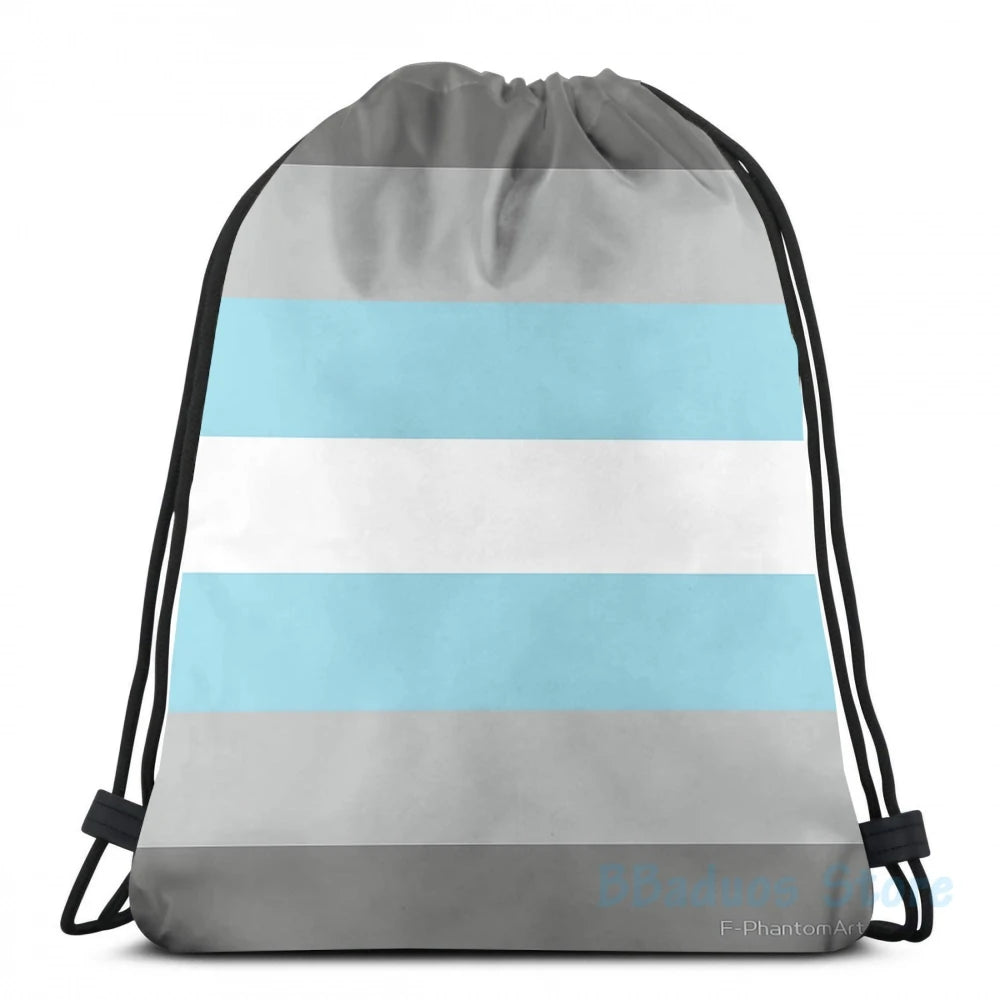 Funny DemiBoy Flag USB Charge Backpack School Bag