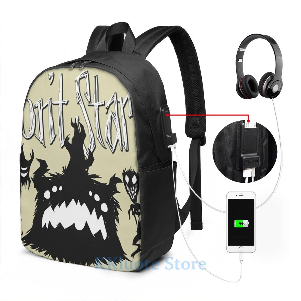 Graphic print DST Shadow Pieces USB Charge Backpack