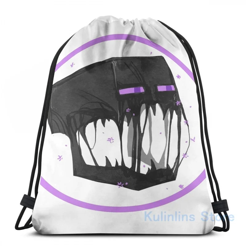 Enderman Sticker USB Charge Backpack - School & Travel Laptop Bag
