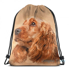 Graphic Print Cocker Spaniel Dog USB Charge Backpack for Travel