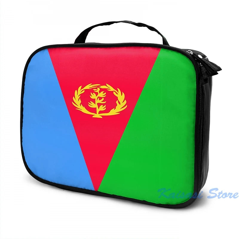 Funny Eritrea Flag Banner USB Charge Backpack School Travel Laptop Bag