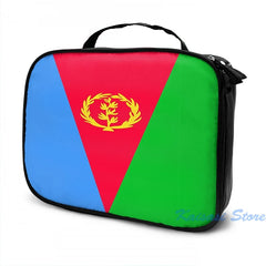 Funny Eritrea Flag Banner USB Charge Backpack School Travel Laptop Bag