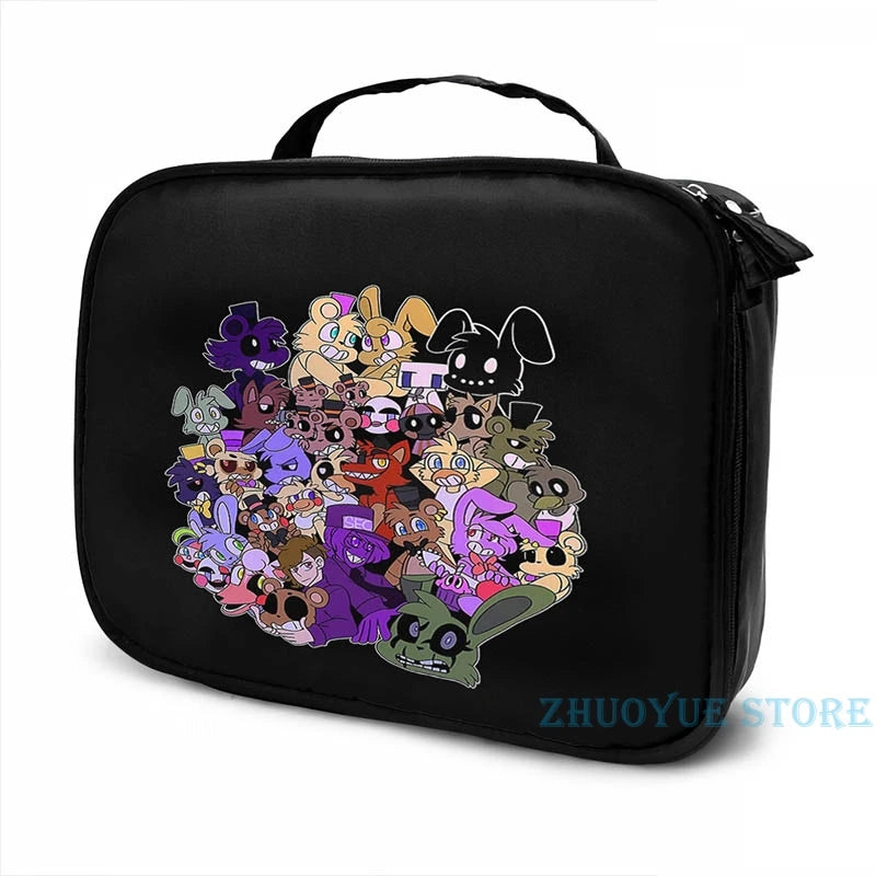 Funny FNAF USB Charge Backpack School Travel Laptop Bag