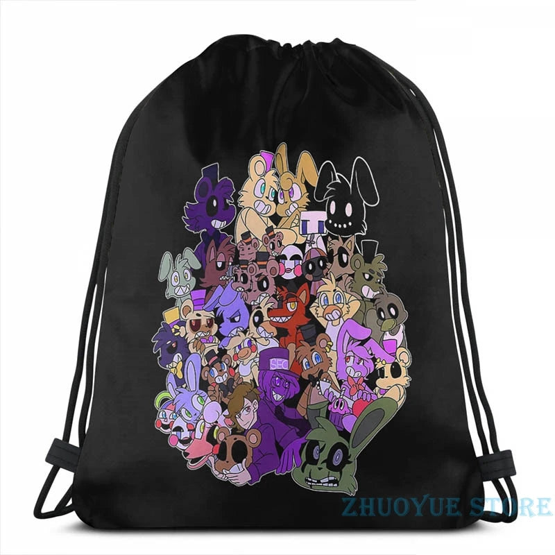 Funny FNAF USB Charge Backpack School Travel Laptop Bag