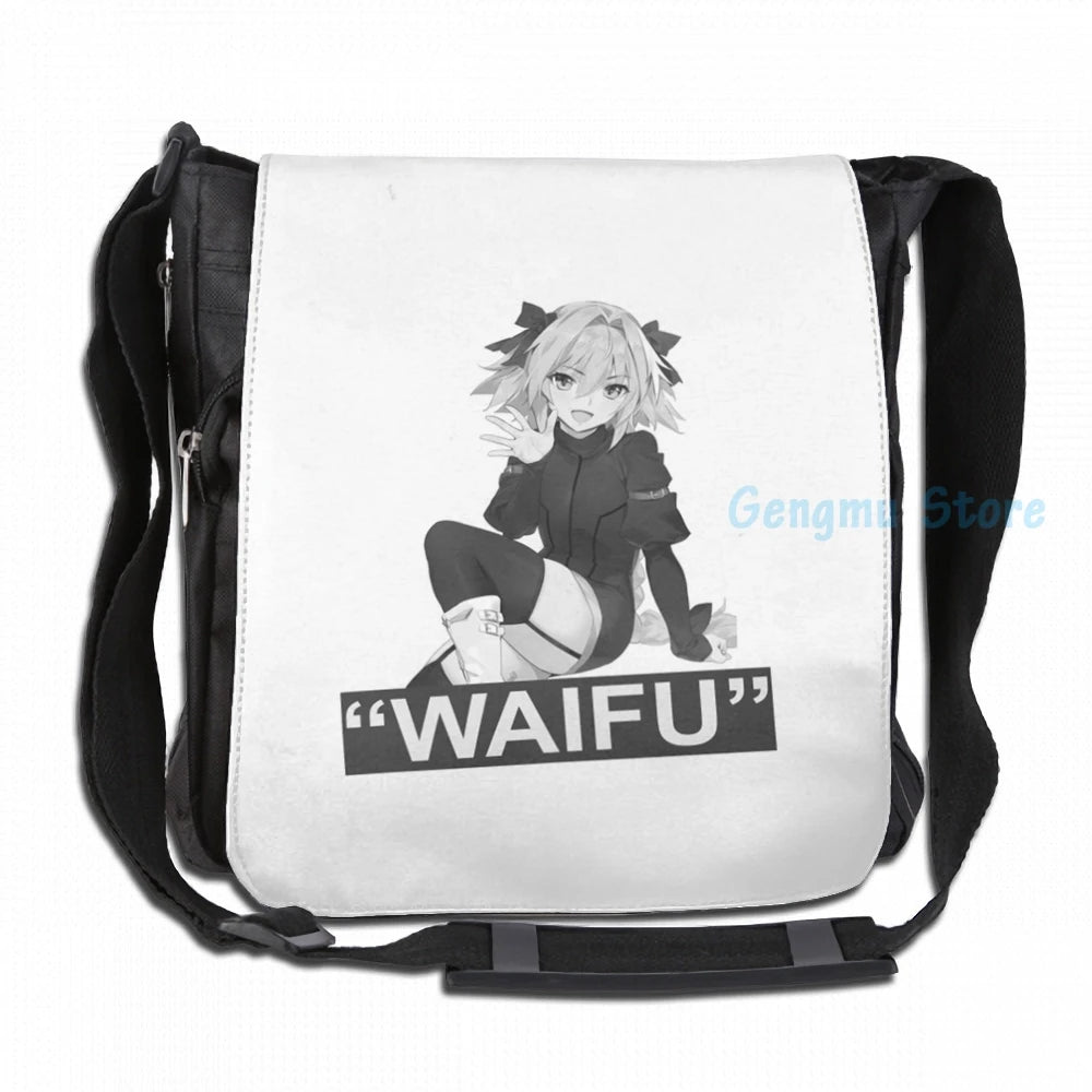 Funny Graphic print Astolfo Waifu USB Charge Backpack School Travel bag