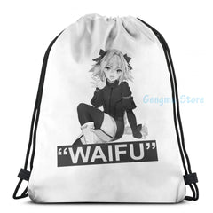 Funny Graphic print Astolfo Waifu USB Charge Backpack School Travel bag
