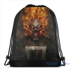 Ghost Rider Shirt USB Charge Backpack School Travel Laptop Bag