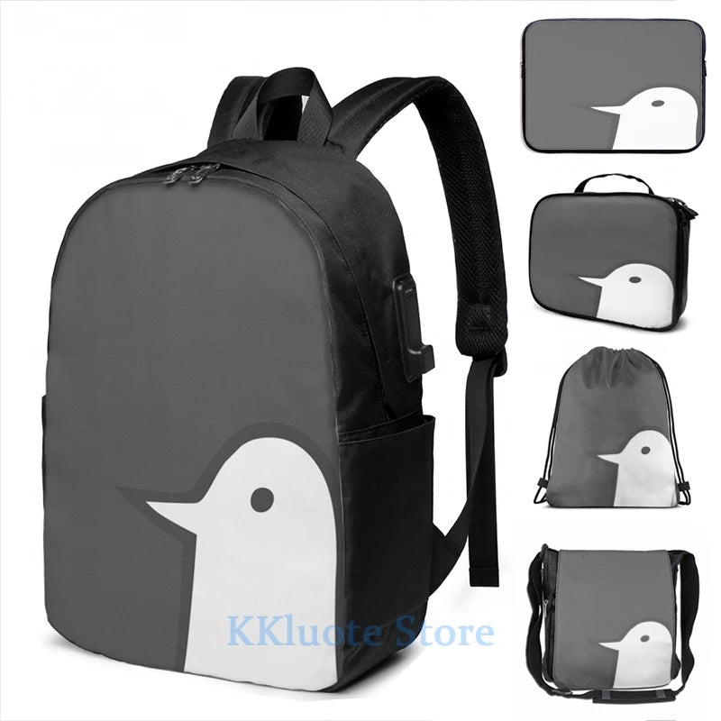 Funny Graphic Good Night Punpun USB Charge Backpack Men Women