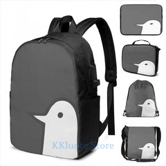 Funny Graphic Good Night Punpun USB Charge Backpack Men Women