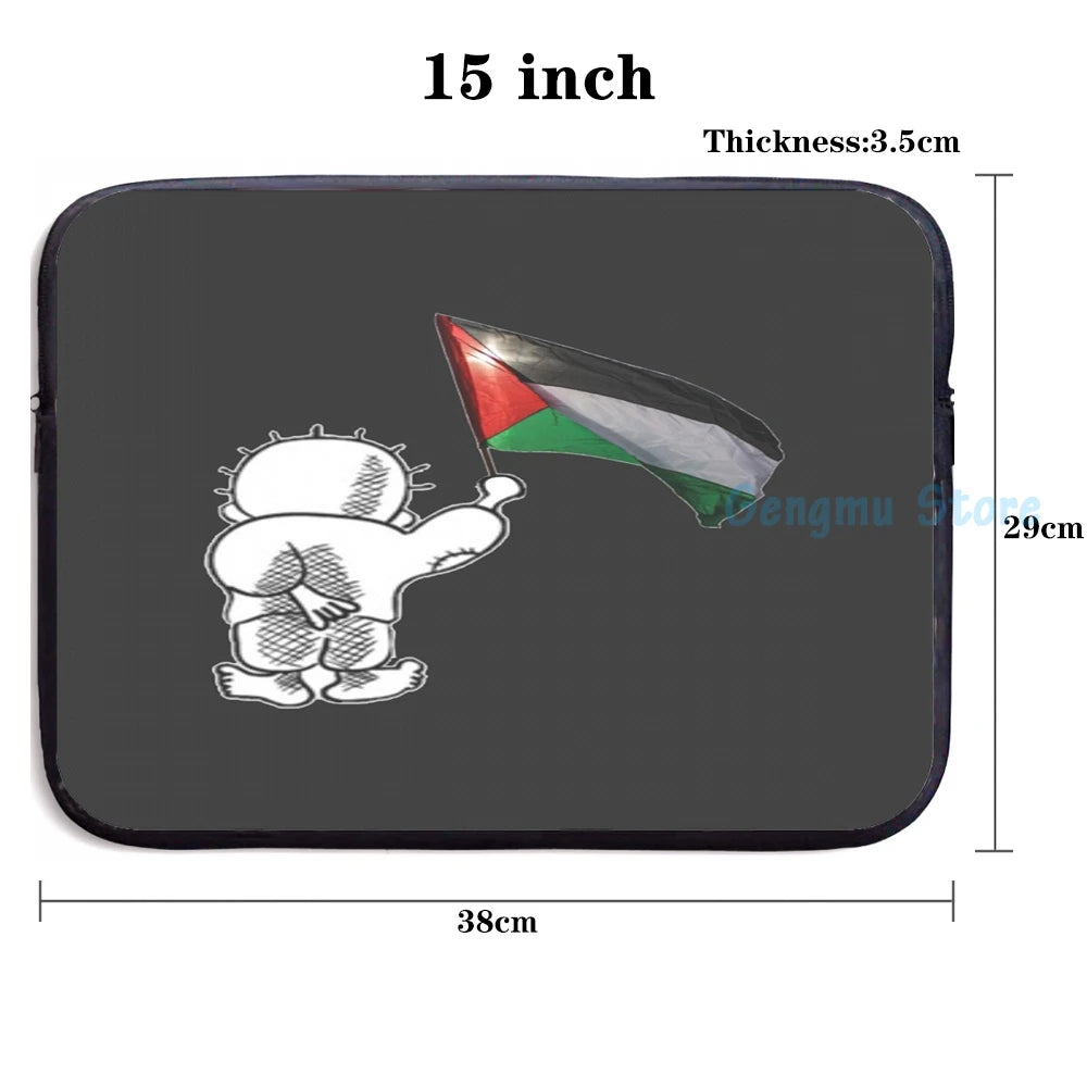 Funny Handala Symbol USB Charge Backpack School Travel Laptop Bag