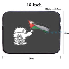 Funny Handala Symbol USB Charge Backpack School Travel Laptop Bag