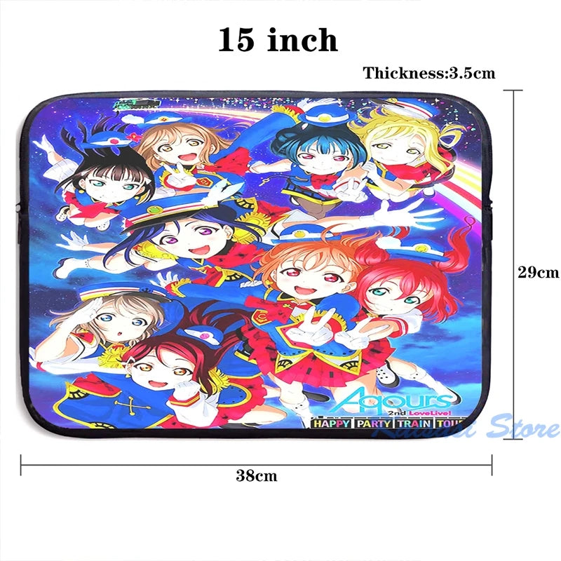 Happy Party Train Aqours USB Charge Backpack School Bag