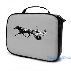 Funny Graphic Print Harness Horse Racing USB Charge Backpack School Bag