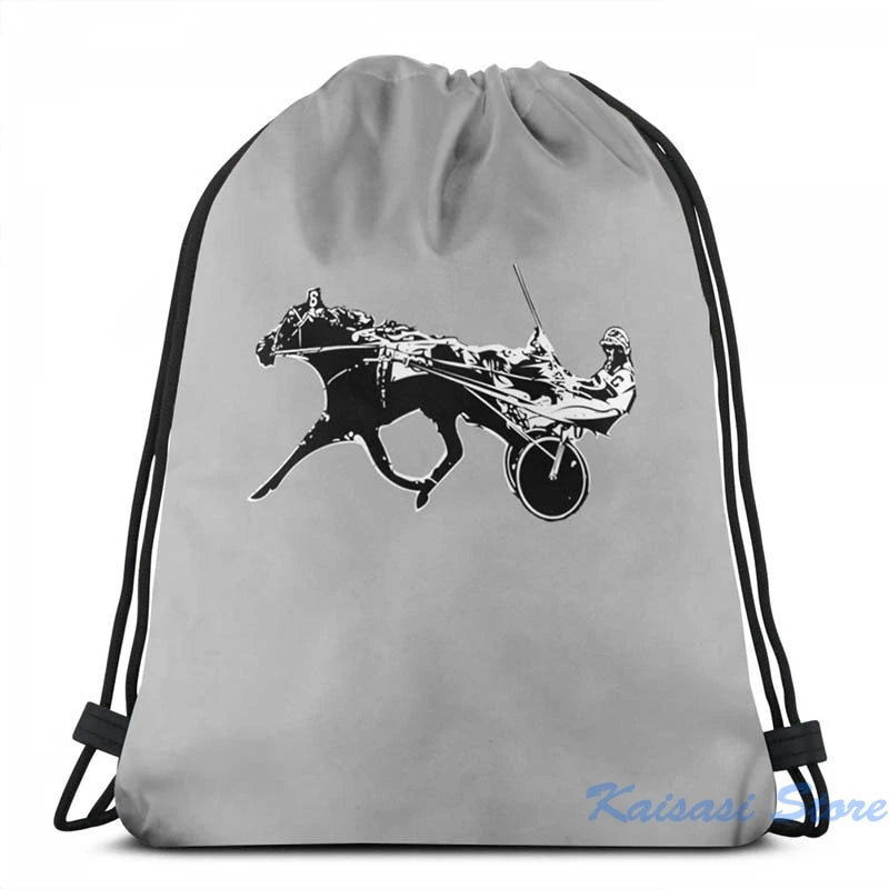 Funny Graphic Print Harness Horse Racing USB Charge Backpack School Bag