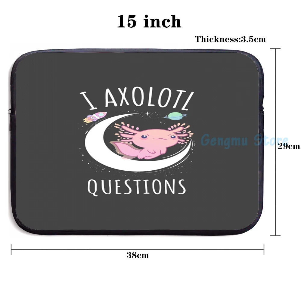 Funny Axolotl Questions USB Charge Backpack for School Travel