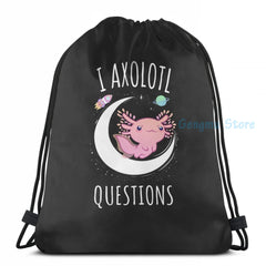 Funny Axolotl Questions USB Charge Backpack for School Travel
