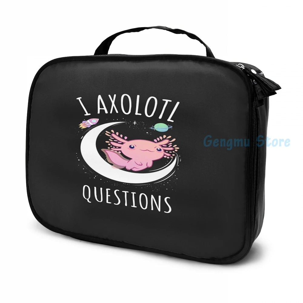 Funny Axolotl Questions USB Charge Backpack for School Travel