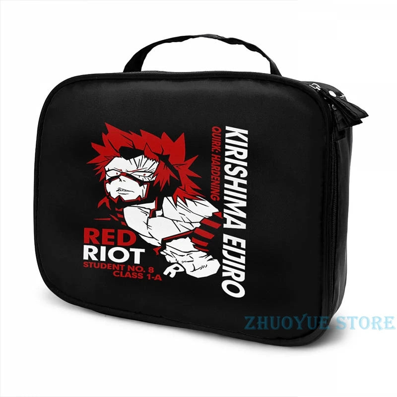 Funny Kirishima Eijiro USB Charge Backpack School Travel Laptop Bag