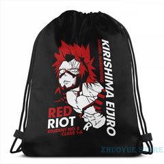 Funny Kirishima Eijiro USB Charge Backpack School Travel Laptop Bag