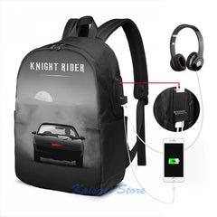 Knight Rider USB Charge Backpack Laptop Bag