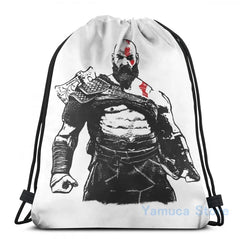 Kratos USB Charge Backpack Funny Graphic Print for School Travel