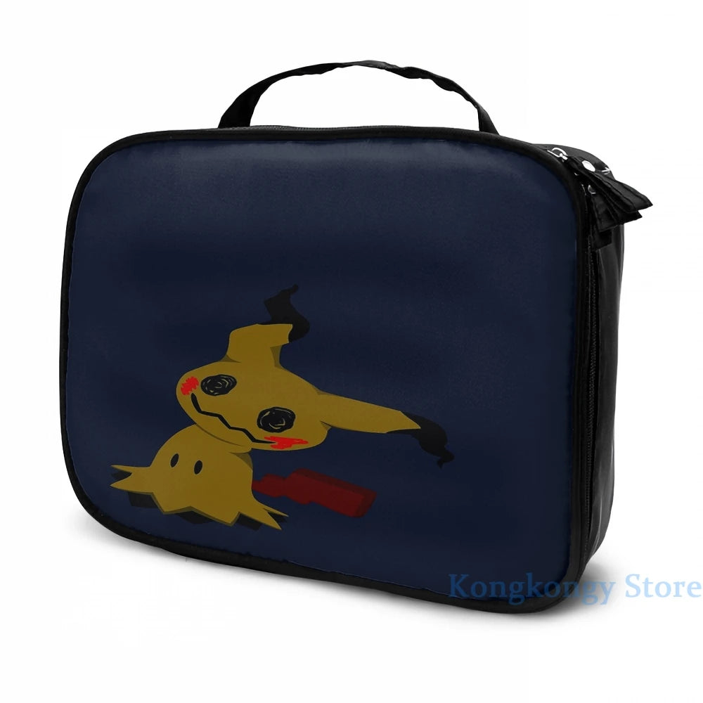 Funny Mimikyu USB Charge Backpack School Travel Laptop Bag