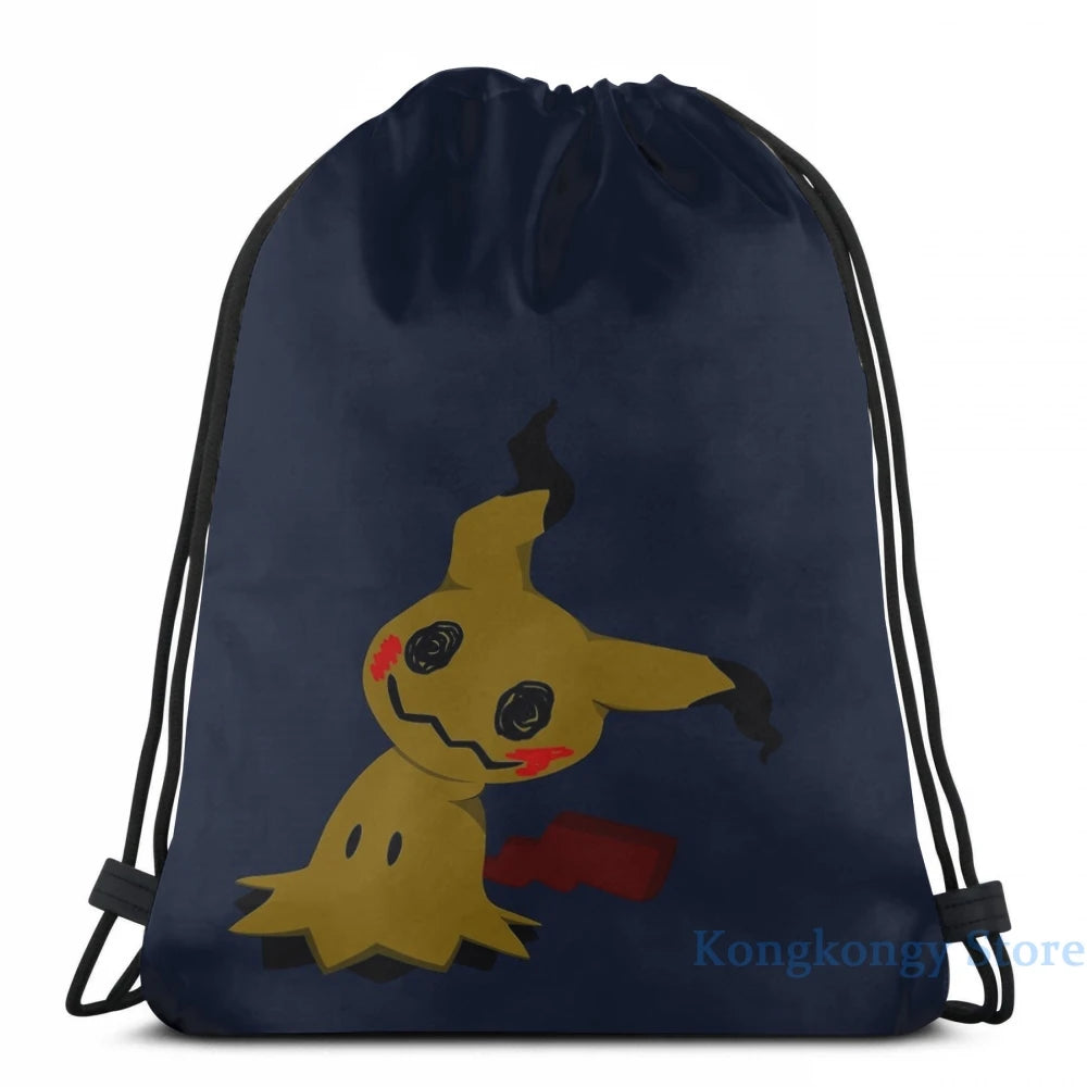 Funny Mimikyu USB Charge Backpack School Travel Laptop Bag