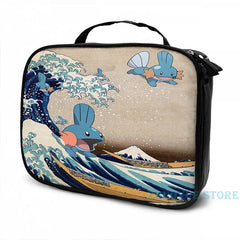 Funny Mudkip Wave USB Charge Backpack School Travel Laptop Bag