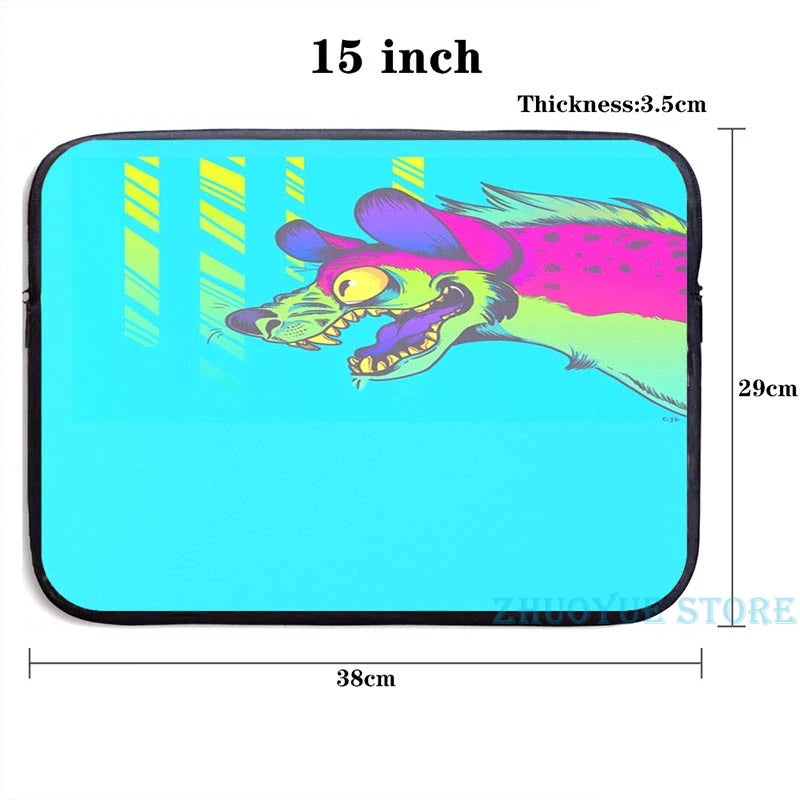 Funny Neon Hyena USB Charge Backpack Men School Travel Laptop Bag