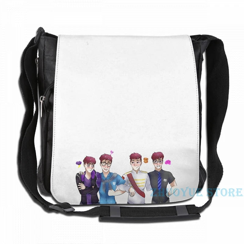 Funny Graphic print Sanders Sides USB Charge Backpack School Travel bag