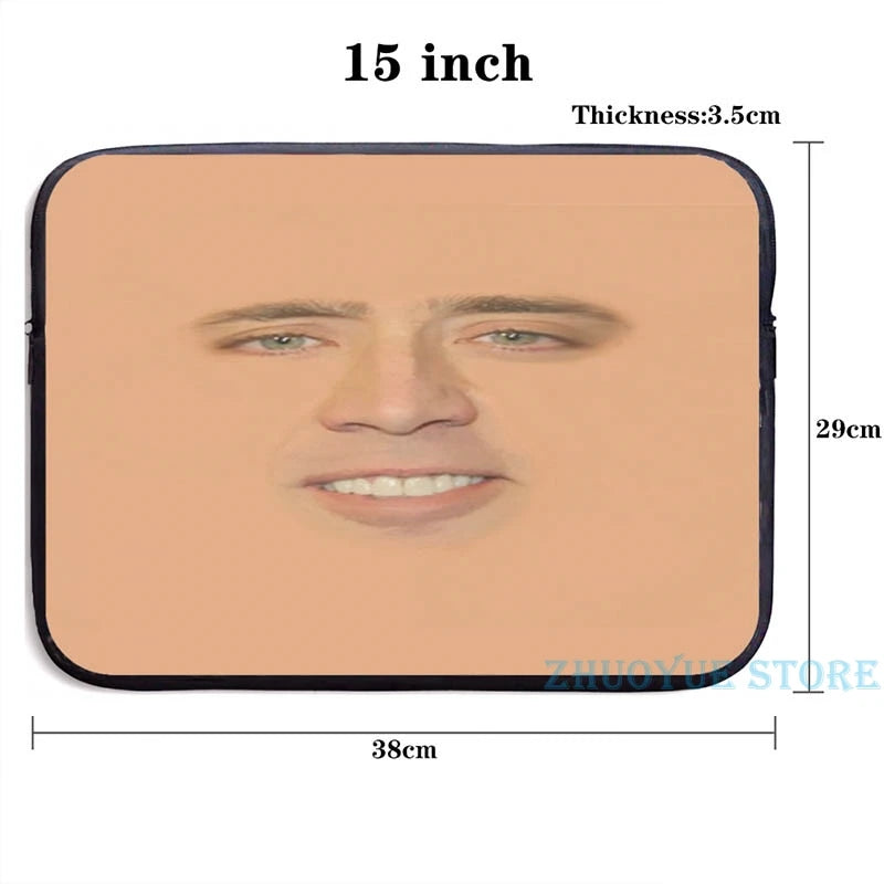 Funny Nicolas Cage USB Charge Backpack Full Face Graphic Print