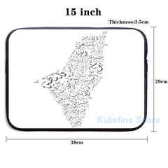 Funny Graphic Print Map with Darwish Poem USB Charge Backpack