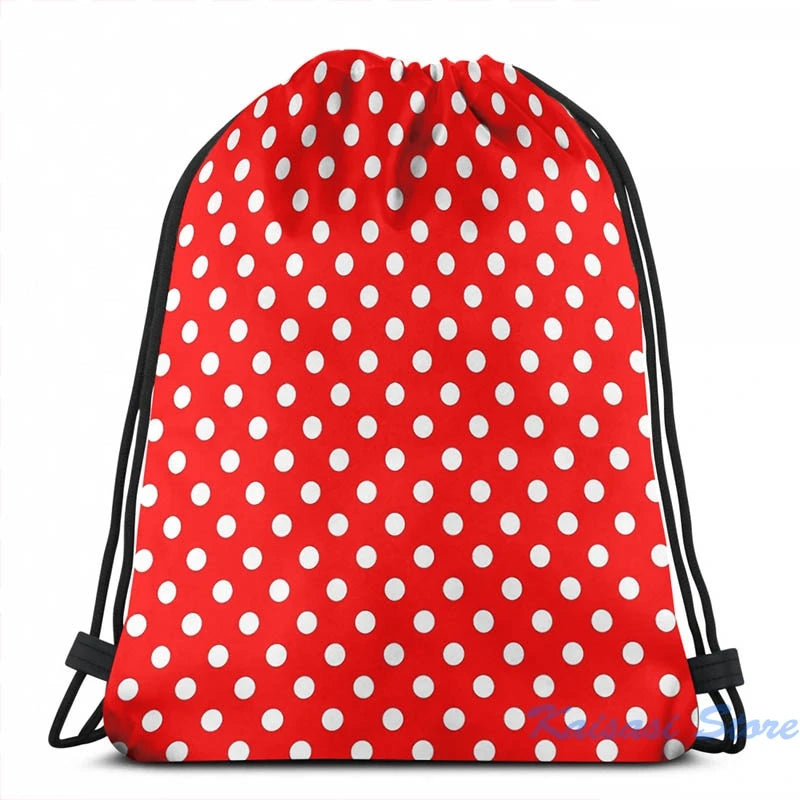 Polka Dot On Red USB Charge Backpack Men Women Travel Laptop Bag
