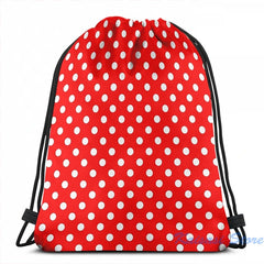 Polka Dot On Red USB Charge Backpack Men Women Travel Laptop Bag