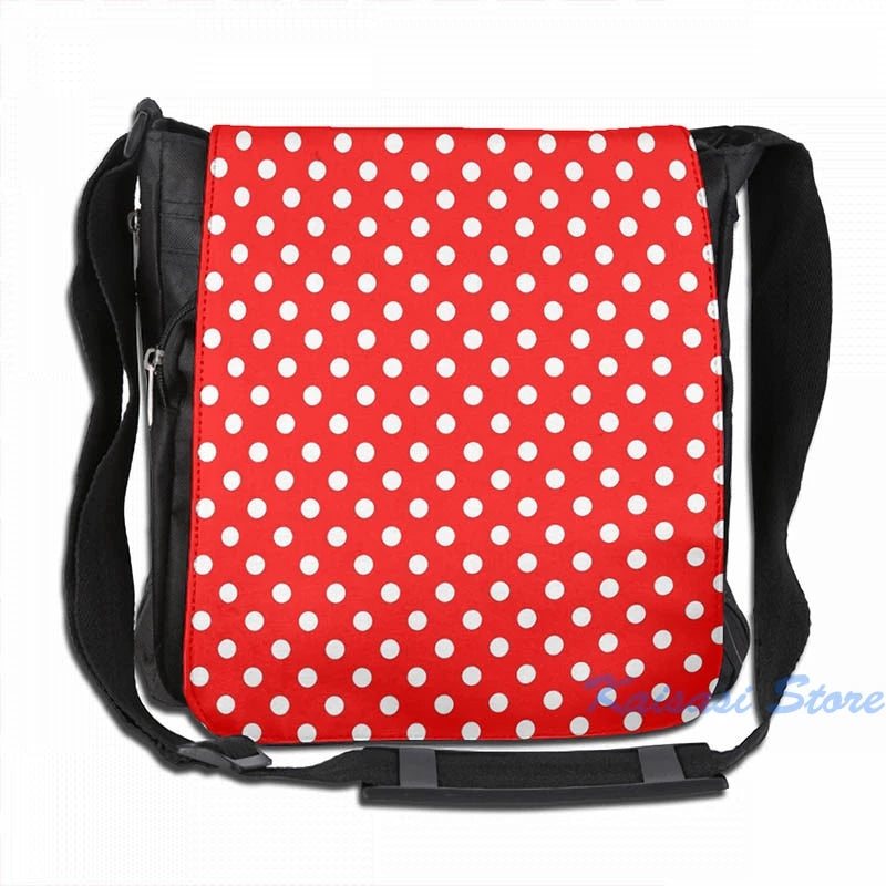 Polka Dot On Red USB Charge Backpack Men Women Travel Laptop Bag