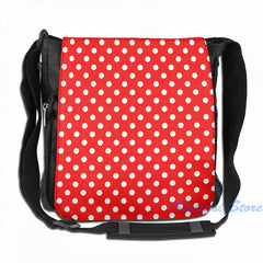 Polka Dot On Red USB Charge Backpack Men Women Travel Laptop Bag