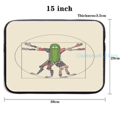 Funny Renaissance Pickle Rick USB Charge Backpack