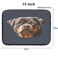 Rottweiler Dog USB Charge Backpack School Travel Laptop Bag