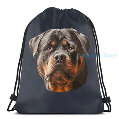 Rottweiler Dog USB Charge Backpack School Travel Laptop Bag