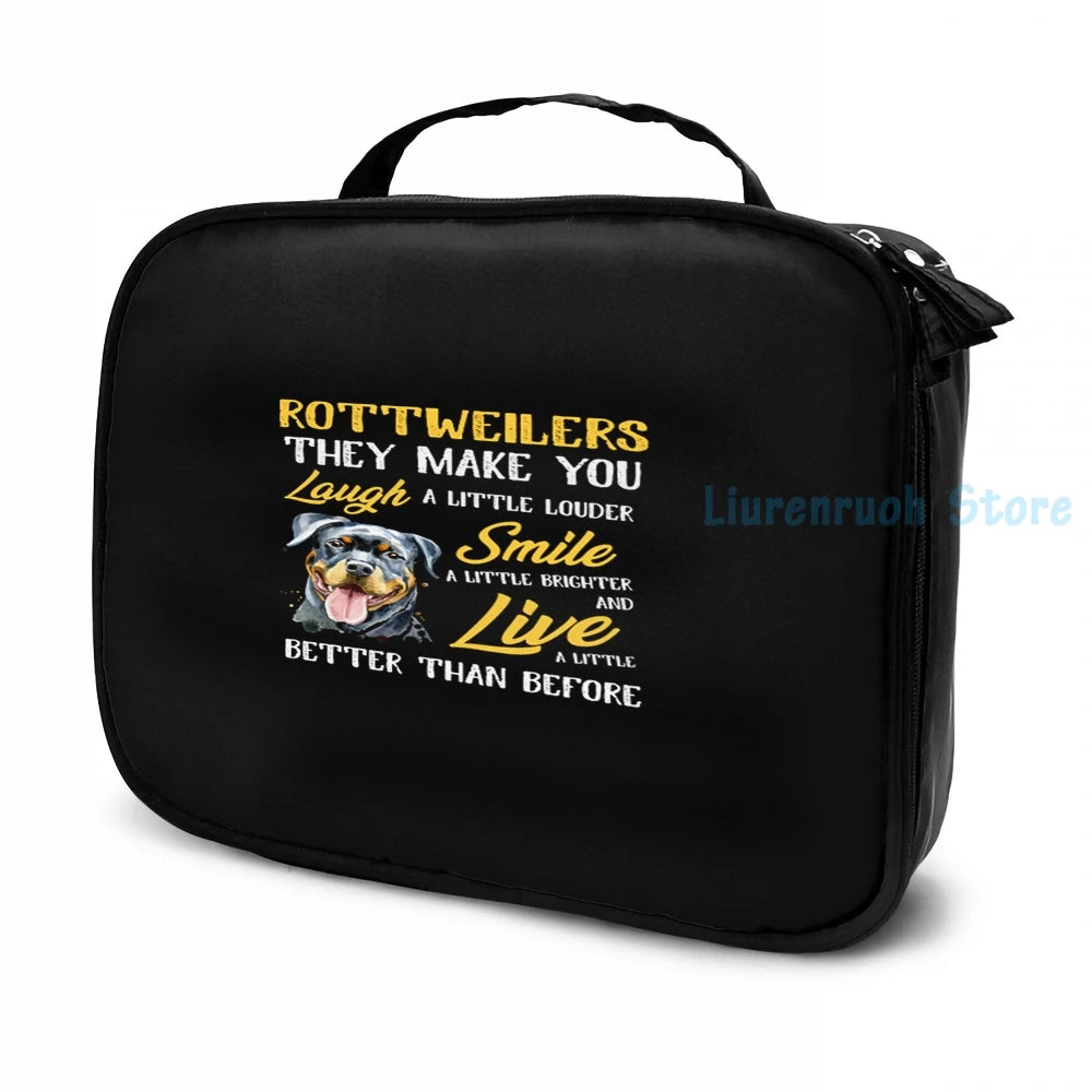 Funny Rottweiler Quote USB Charge Backpack School Bag