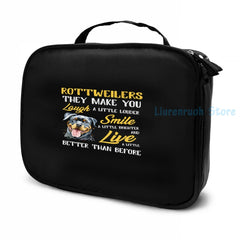 Funny Rottweiler Quote USB Charge Backpack School Bag